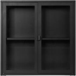 House Nordic Brisbane vitrines faliszekrény, 2 ajtó, acél, fekete 80x18x80 cm (3003010) - geminiduo