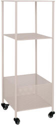 House Nordic Torres acél polc kerekekkel, bézs, 3 polc 35x35x106 cm (2202005) - geminiduo