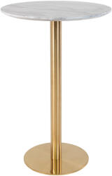 House Nordic Bolzano Bár asztal, márványhatású lap, sárgaréz hatású láb 70x105 cm (2301000) - geminiduo