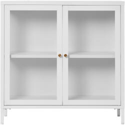 House Nordic Dalby vitrines komód, 2 ajtó, acél, fehér 80x35x80 cm (3003016) - geminiduo