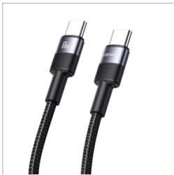 USAMS SY Type-C-Type-C 60W kábel120cm fekete (SJ724USB01)