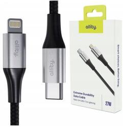 Allity Cablu de date si incarcare Allity AUC-01, USB-C to Lightning, 27W, 2m, Negru