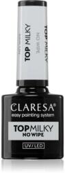 Claresa UV/LED Top Milky No Wipe zselés fedő körömlakk 5 g