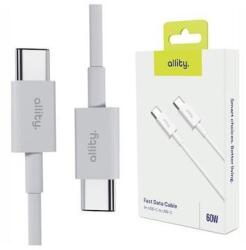 Allity Cablu de date si incarcare Allity AUC-03, USB-C to USB-C, 60W, 1m, Alb