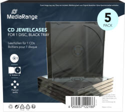 MediaRange 1 CD 10, 4 mm, 5 db, fekete (BOX31)