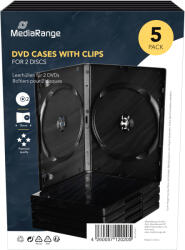 MediaRange 2 DVD 14 mm, 5 db, fekete (BOX30-2)