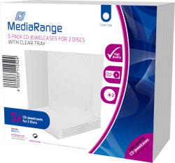 MediaRange 2 CD 10, 4 mm, 5 db, átlátszó (BOX31-T-2)