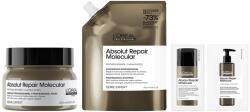 L'Oréal Series Expert Absolute Repair Molecular Mask Pack sérült hajra, peptidkötésekkel és 5 aminosavval, erős és fényes haj, selymes és hidratált, 250 ml + sampon tartalék, 500 ml