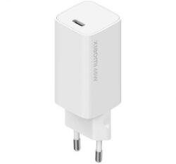 Xiaomi MDY-12-EU PD hálózati gyorstöltő kompakt hordozható töltő, 65W kimenő teljesítménnyel, USB-C csatlakozóval, fehér