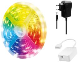 LogiLink SH0126 intelligens RGB LED szalag, Wi-Fi, 400 lm, színes fény, öntapadó, IP65, kompatibilis TUYA/Amazon Alexa/Google Home, 5m (SH0126)