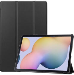 Samsung Tab S7 Plus 12.4 / Tab S7 FE 12.4 / Tab S8 Plus 12.4, mappa tok, Trifold, fekete - mobilkozpont
