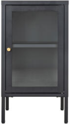 Dalby vitrin, 1 ajtó, acél, fekete 38x35x70 cm (3001046) - homelux