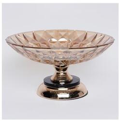 Eurolamp Dekoratív tálca átm. 29, 5 cm barna/füstös 754-11023 (EU0560)