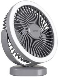 Vayox LED asztali ventilátor töltéssel, LED világítás, 3W, 5V USB, 2400 mAh, szürke VA0338G (BX0058)
