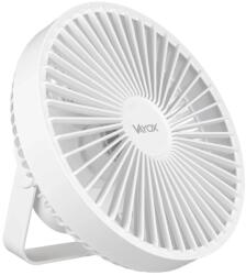 Vayox LED asztali ventilátor töltéssel, LED világítás, 2W, 5V USB, 2400 mAh, fehér VA0337W (BX0057)