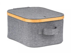 G21 Tárolódoboz G21 24 x 30 x 15 cm, bambusz fedéllel, szürke (UBG21BAM003-2G) - ebuying