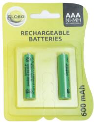 GLOBO 33000-2E újratölthető AAA elemek napelemes lámpákhoz - Ni-Mh 1.2V, AAA 600 mAh, 2 db egy csomagban