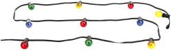 GLOBO 3400 fényfüzér Nirvana 10x25W | E27 LED | 160 lm | IP44 - az izzók tartozékok, fekete, piros, sárga, kék, zöld