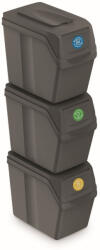 Prosperplast SORTIBOX 3 x 20 l hulladékgyűjtő 3 x 20 l szürke kő (ISWB20S3-405U)