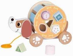 Tooky Toy Toys Húzható kutyás formabedobó fa játék