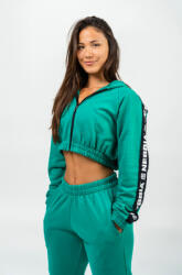 NEBBIA Cropped Zip-Up Hoodie green Női melegítőfelső M