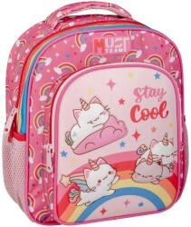 Luna Luna: Must Team unikornis cicák lekerekített 2 rekeszes ovis hátizsák 27x10x31cm (000586205)