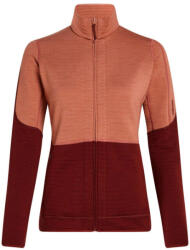 icebreaker Merino 400 RealFleece Descender LS Z Cedar Wood/Port/Cb Női melegítőfelső M