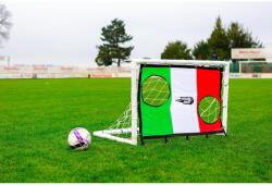 POWER SHOT Futballkapu (1.2m x 0.8m - PVC) + olasz lövőfal fehér|vörös|zöld