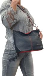 RIALTO kombinált kis sötétkék-piros bőr divattáska R259XDO-HR