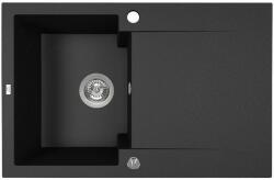 Laveo SRH_711Y - Laveo PICO 45S gránit mosogató 740X480 szemcsés fekete (SRH_711Y)