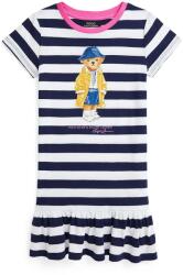 Ralph Lauren gyerek pamutruha sötétkék, midi, harang alakú, 312957382001 - sötétkék 109-116