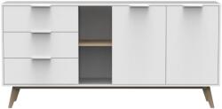 Marckeric Fehér lakkozott komód Marckeric Campus 165 x 40 cm (MR-16656)