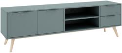 Marckeric Zöld lakkozott TV állvány Marckeric Pisco 180 x 40 cm (MR-16392)