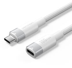 Vention USB-C 3.2/M -> USB-C 3.2/F, 1m, (hosszabbító, fehér, Gen2, 10Gbps), kábel (TRFWF) - onlinepatron