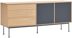 Teulat Antracitszürke tölgy komód Teulat Yoko 180 x 45 cm (MR-14950_TE)