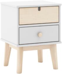 Marckeric Fehérre lakkozott éjjeliszekrény Marckeric Estefania 40 x 35 cm (MR-16524)