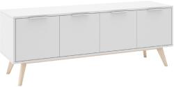 Marckeric Fehérre lakkozott TV állvány Marckeric Campus II. 140 x 40 cm (MR-16387)
