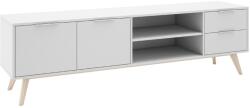 Marckeric Fehérre lakkozott TV állvány Marckeric Campus 180 x 40 cm (MR-16388)