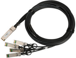 Extralink QSFP+ DAC, QSFP+ kábel, DAC, 40 Gbps-ről 4x10 Gbps-re, 3 méter, 30 AWG