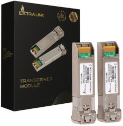 Extralink SFP28 25g 2 csomag - SFP28 modul - 25 Gbps, LC/UPC duplex, 1310 nm, 10 km, egymódusúus, DOM