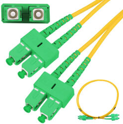 Extralink SC/APC-SC/APC patch kábel, egymódusú, duplex, G657A, 3 mm, 10 m