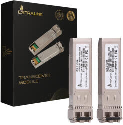 Extralink SFP28 25g 2 csomag - SFP28 modul - 25 Gbps, LC/UPC duplex, 850 nm, 100 m, többszálú mód, DOM