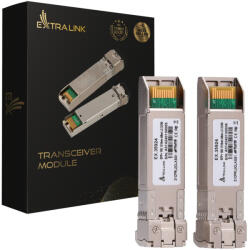 Extralink SFP+ 10G 2 csomag, SFP+ modul, 10 Gbps, LC/UPC, 1310 nm, 40 km, egymódusúus, DOM