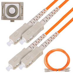 Extralink SC/UPC-SC/UPC, patch kábel, multi-mode, duplex, 50/125, 3 mm, 2 m