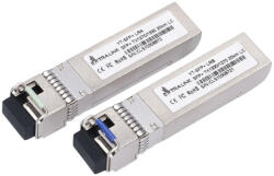 Extralink SFP+ 10G, SFP+ WDM modul, 10 Gbps, 1270/1330 nm, egymódusú, 20 km, LC, DOM, párban, HP/Aruba készülékekhez dedikált