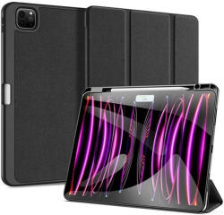 Apple iPad Pro 13 (2024 / 2025), mappa tok, Smart Case, érintőceruza tartó, Dux Ducis Domo, fekete