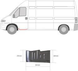 Peugeot Boxer 2002-2006 - Fellépő lemez javító elem bal