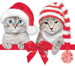 POL-MAK Cicás Christmas Hats szalvéta 20 db-os 33x33 cm PKK761712 (PKK761712)