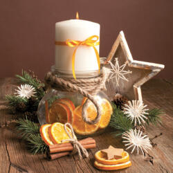POL-MAK Karácsony Candle in Jar szalvéta 20 db-os 33x33 cm PKK033917 (PKK033917)