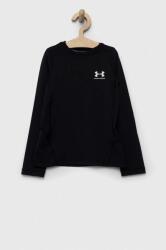 Under Armour gyerek hosszúujjú fekete, sima - fekete 122-128